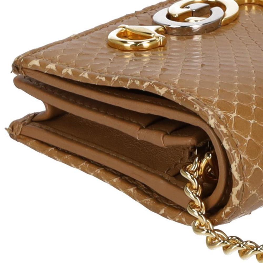 Gucci Zumi Python Chain Wallet Brown - image 8